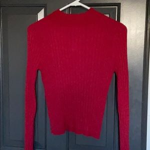 Red long sleeve sweater